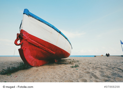 Boot am Strand